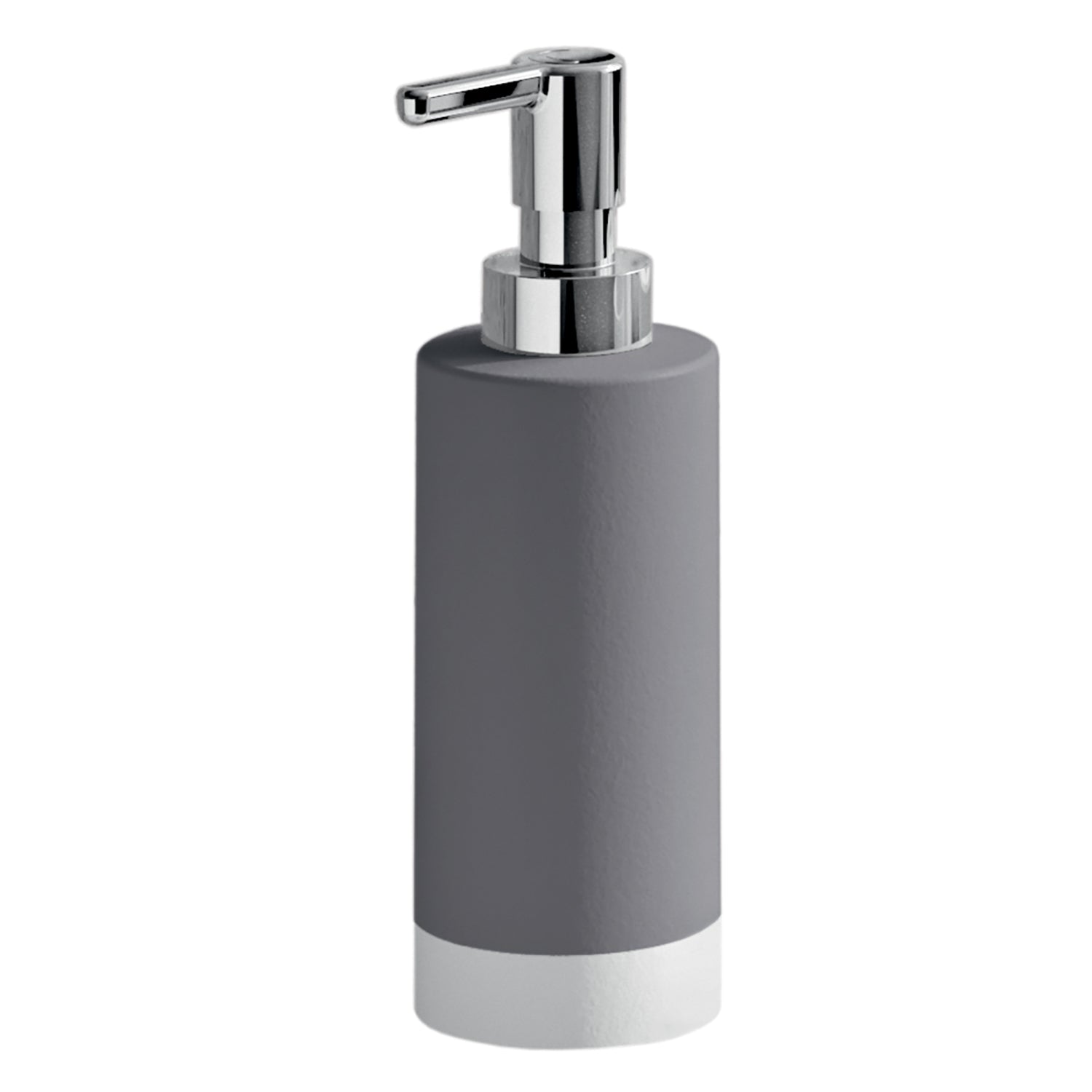 Dispenser sapone in ceramica con erogatore cromato Gedy serie New Mizar - Grigio