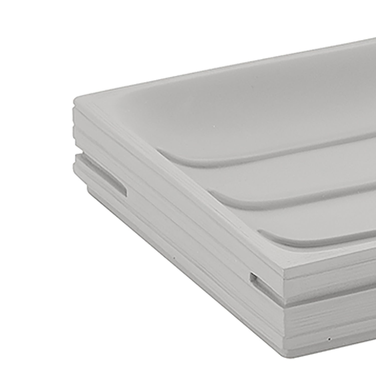  Portasapone da appoggio in resina di Gedy serie Quadrotto - Grigio