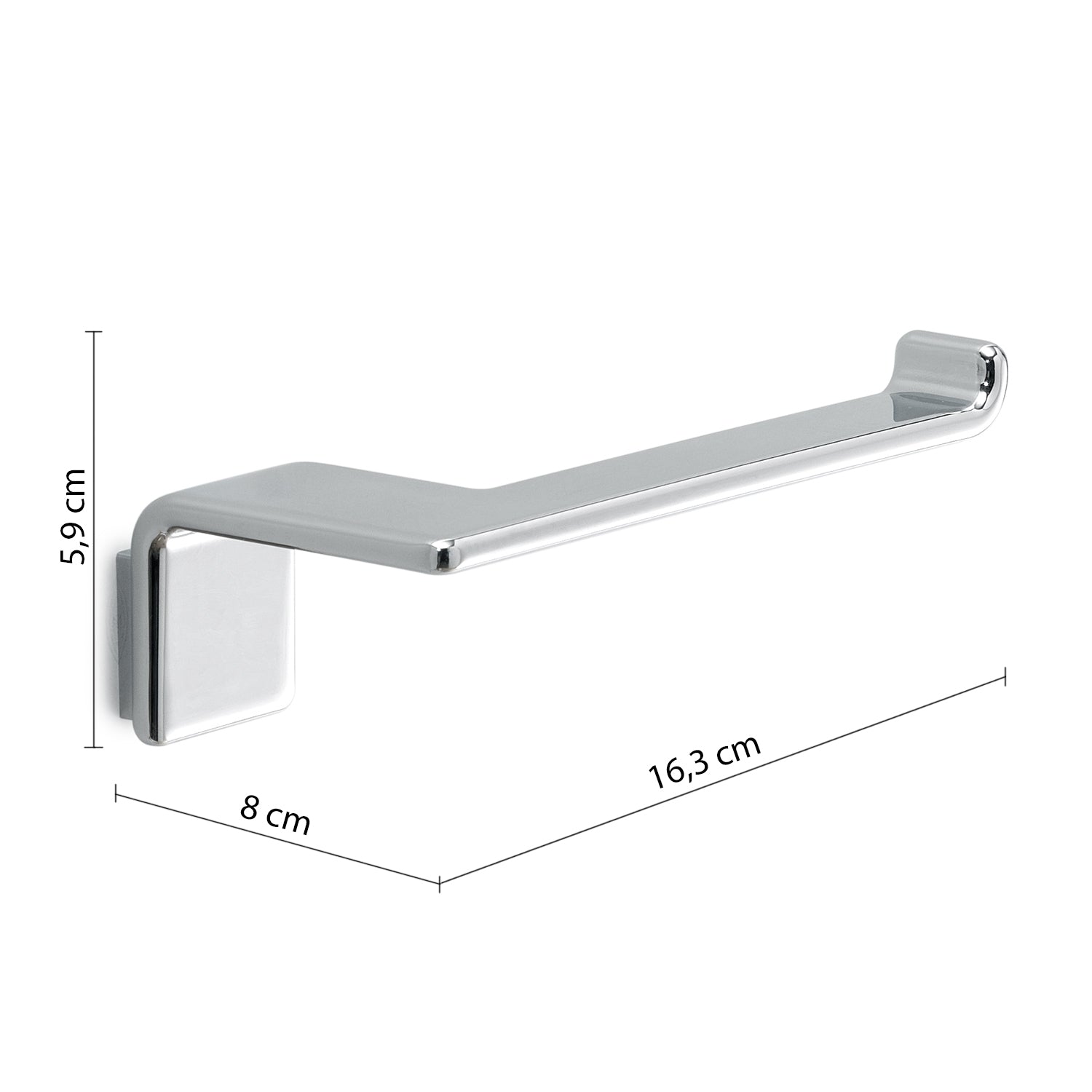  Portarotolo a parete in Ottone e Acciaio AISI 304 Gedy serie Il Giglio - Cromato