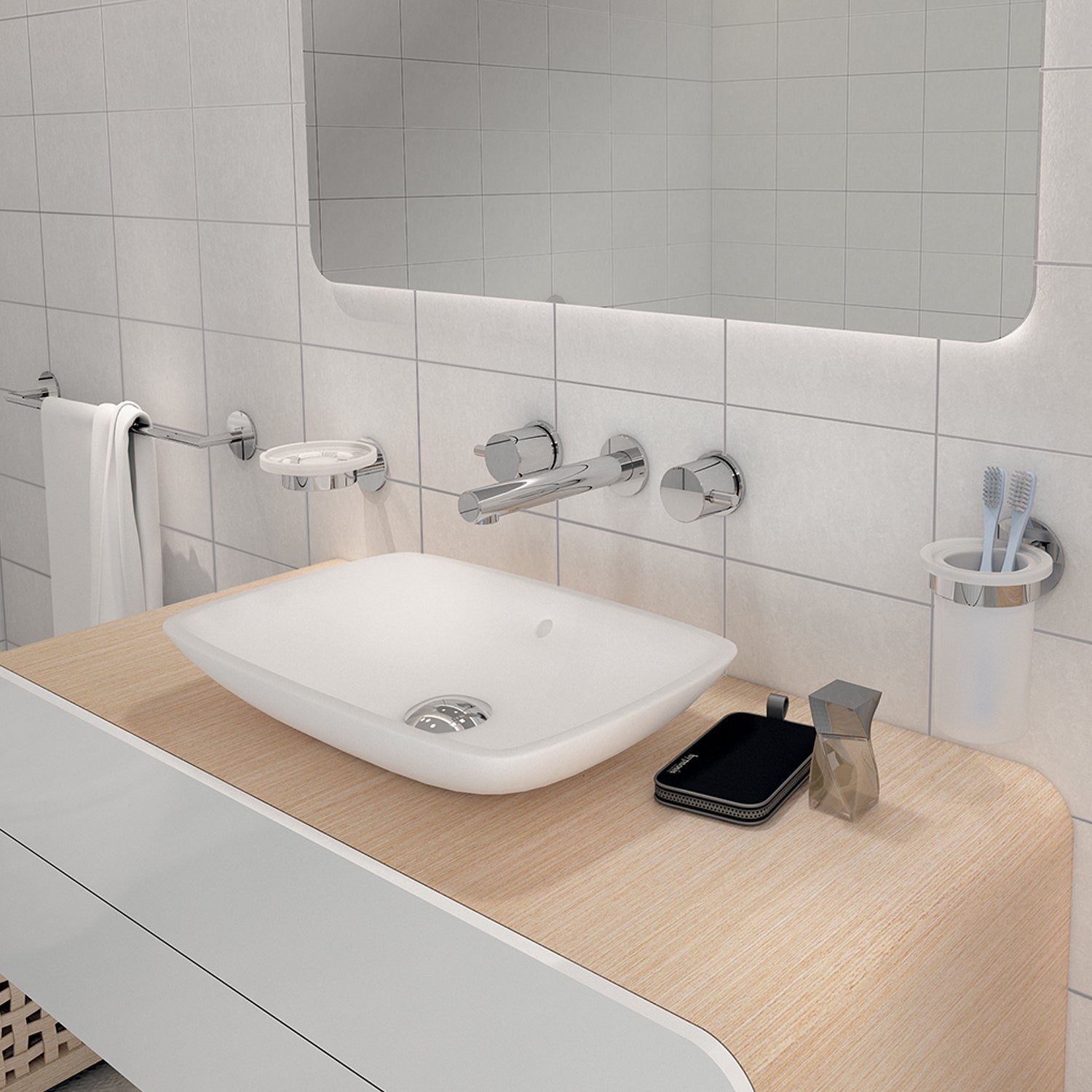  Portasalviette a muro 36 cm Gedy serie Gea - Cromato by CeramicStore | Lo specialista del tuo bagno