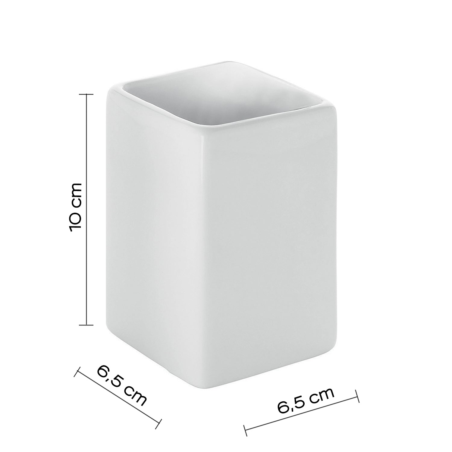  Portaspazzolini in ceramica Gedy serie Verbena - Bianco