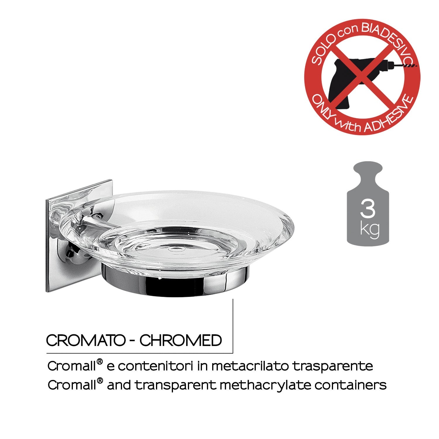  Portasapone in ottone e Cromall Wizard di Gedy - Cromato by CeramicStore | Lo specialista del tuo bagno