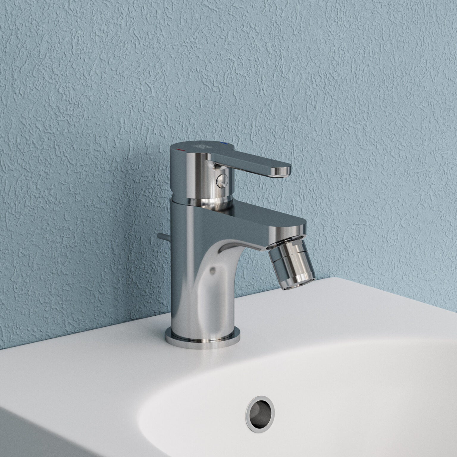 Miscelatore bidet con scarico RubiFlux serie Lume