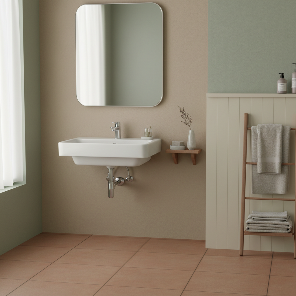 Lavabo sospeso Ideal Standard i.life B 45x37,5 con foro rubinetto e troppopieno