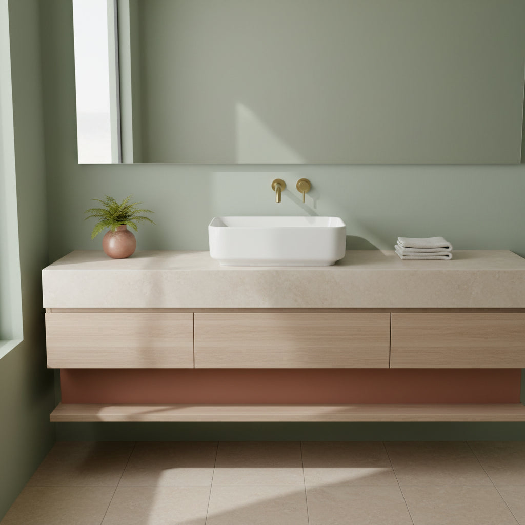 Lavabo da appoggio rettangolare Ideal Standard i.life B  55x40 cm - Bianco lucido