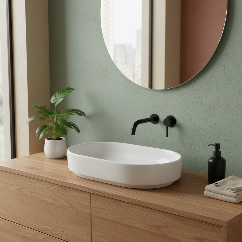 Lavabo da appoggio ovale Ideal Standard i.life O 60x38 cm - Bianco lucido 2