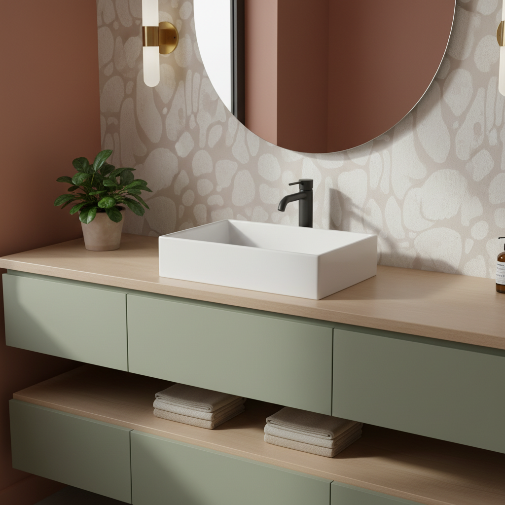 Lavabo da appoggio rettangolare Ideal Standard i.life B 50x42 cm - Bianco lucido