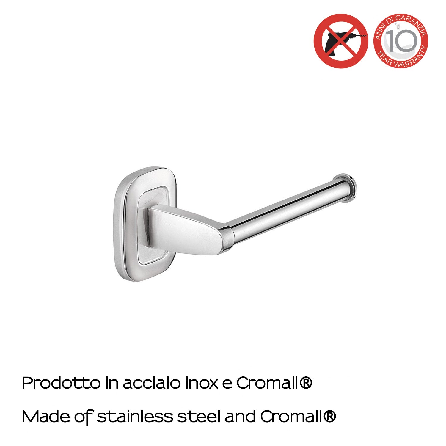  Porta carta igienica a parete di Gedy serie Everest - Cromato