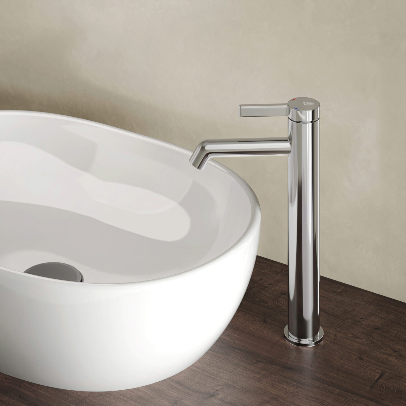 Miscelatore lavabo alto RubiFlux serie Tundra - varie finiture