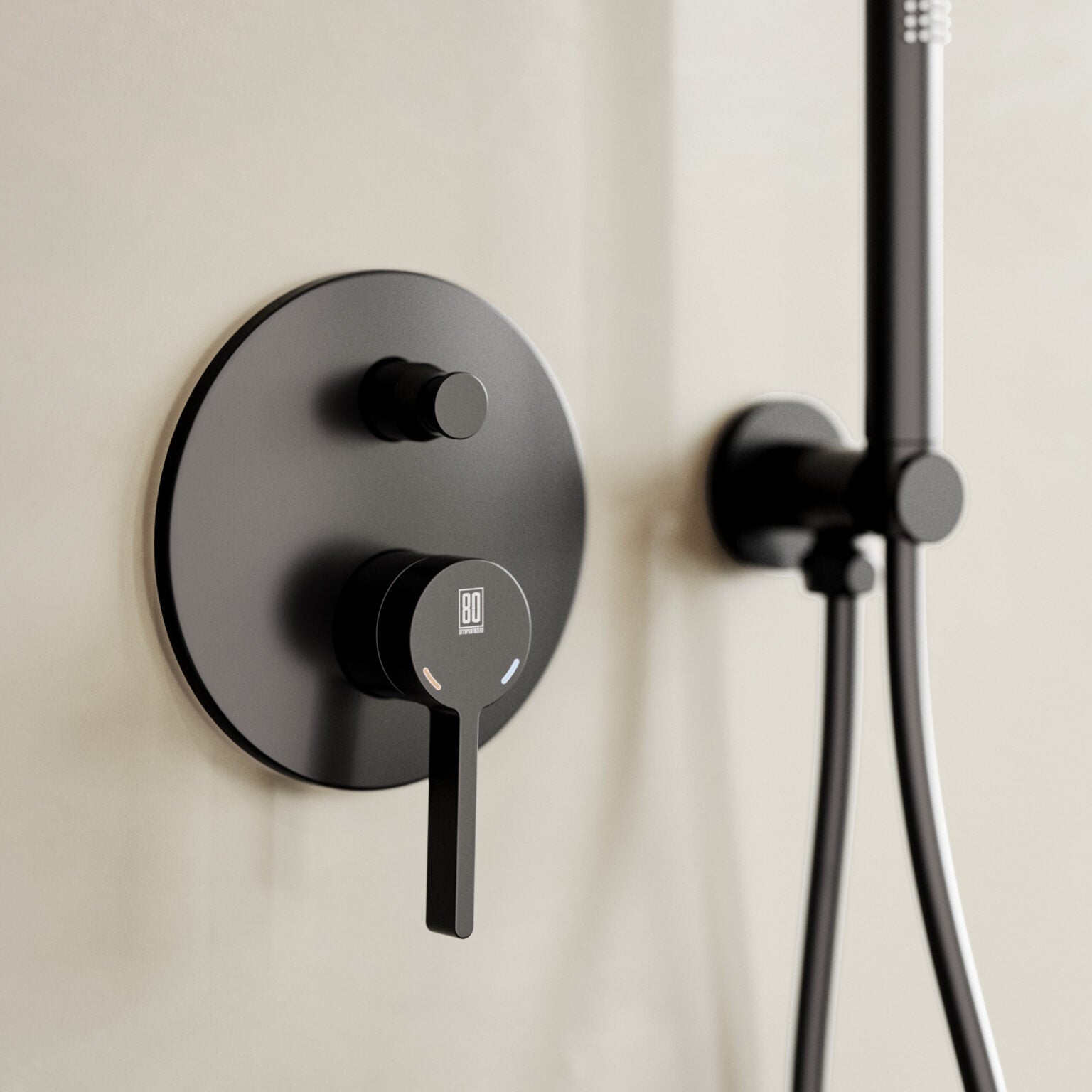 Miscelatore da incasso per doccia con deviatore RubiFlux serie Tundra - varie finiture 2