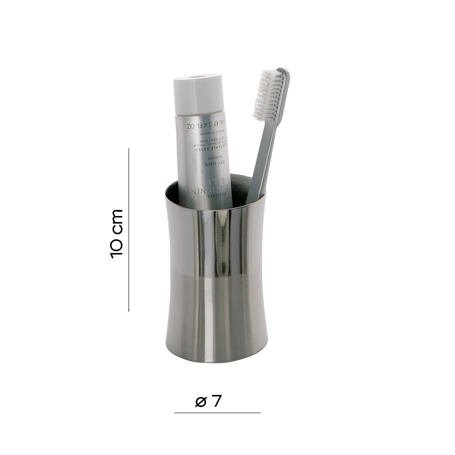  Portaspazzolini in Acciaio Inox Gedy serie Primula - Lucido/Spazzolato