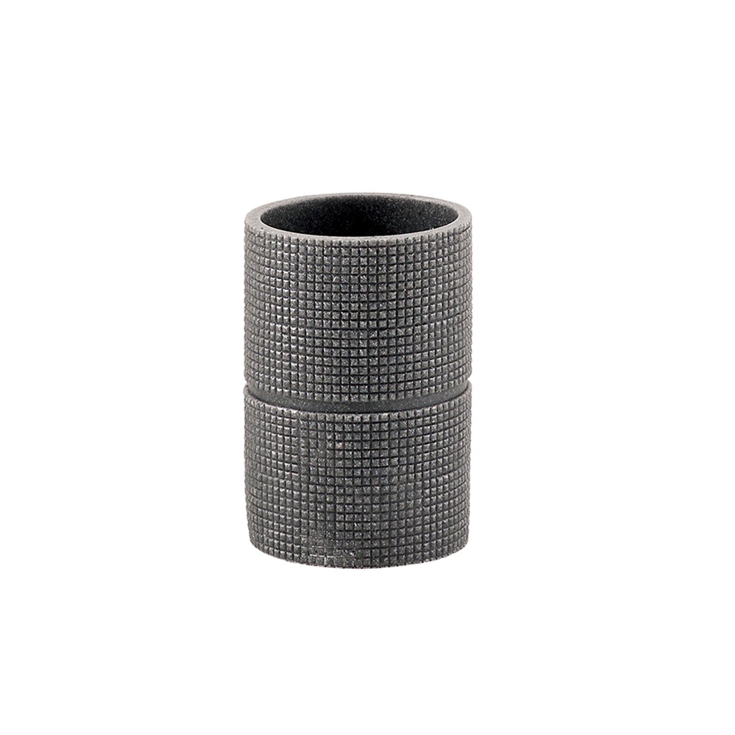 Portaspazzolini in resina Gedy serie Petra - Grigio