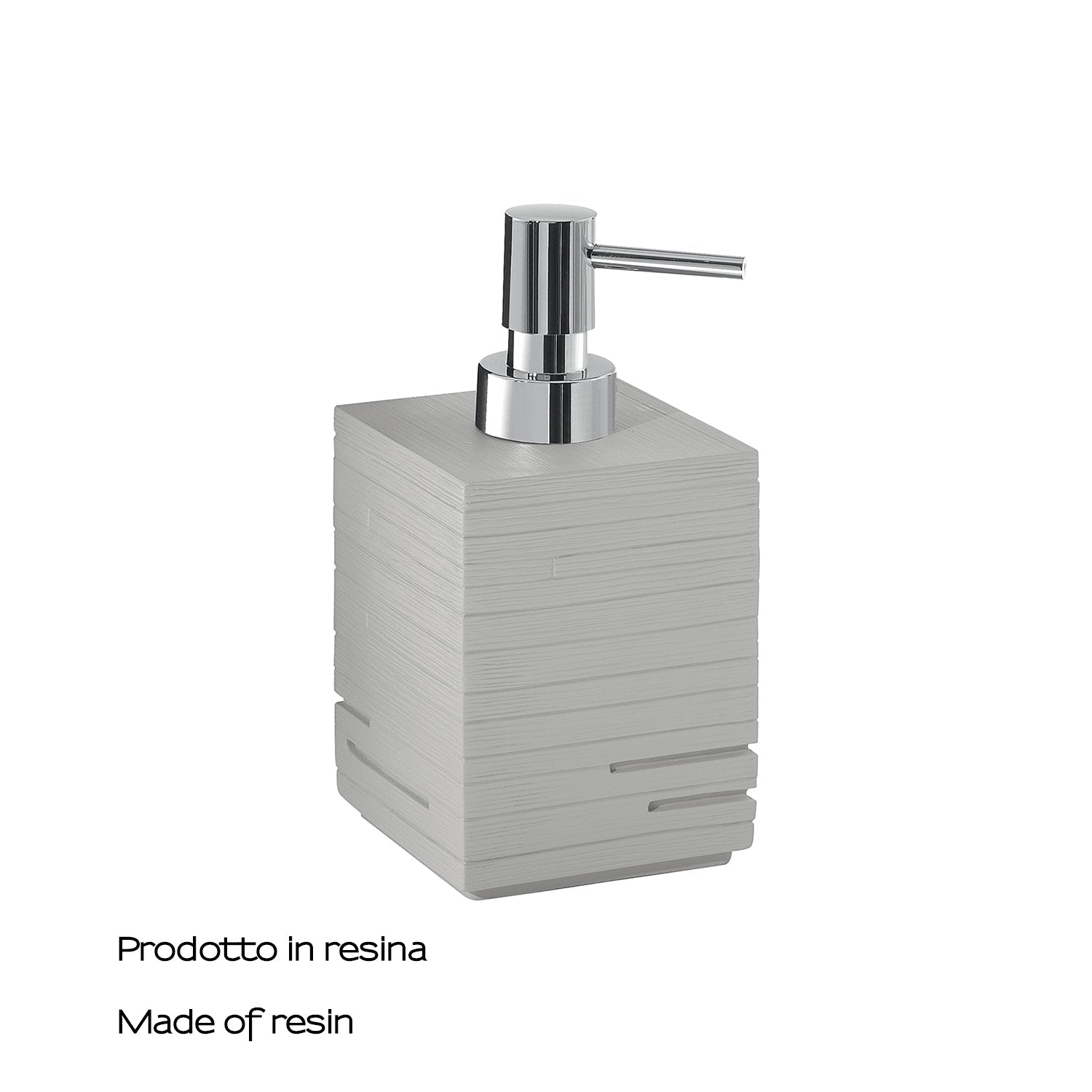  Dosasapone da appoggio con erogatore in plastica Gedy serie Quadrotto - Grigio