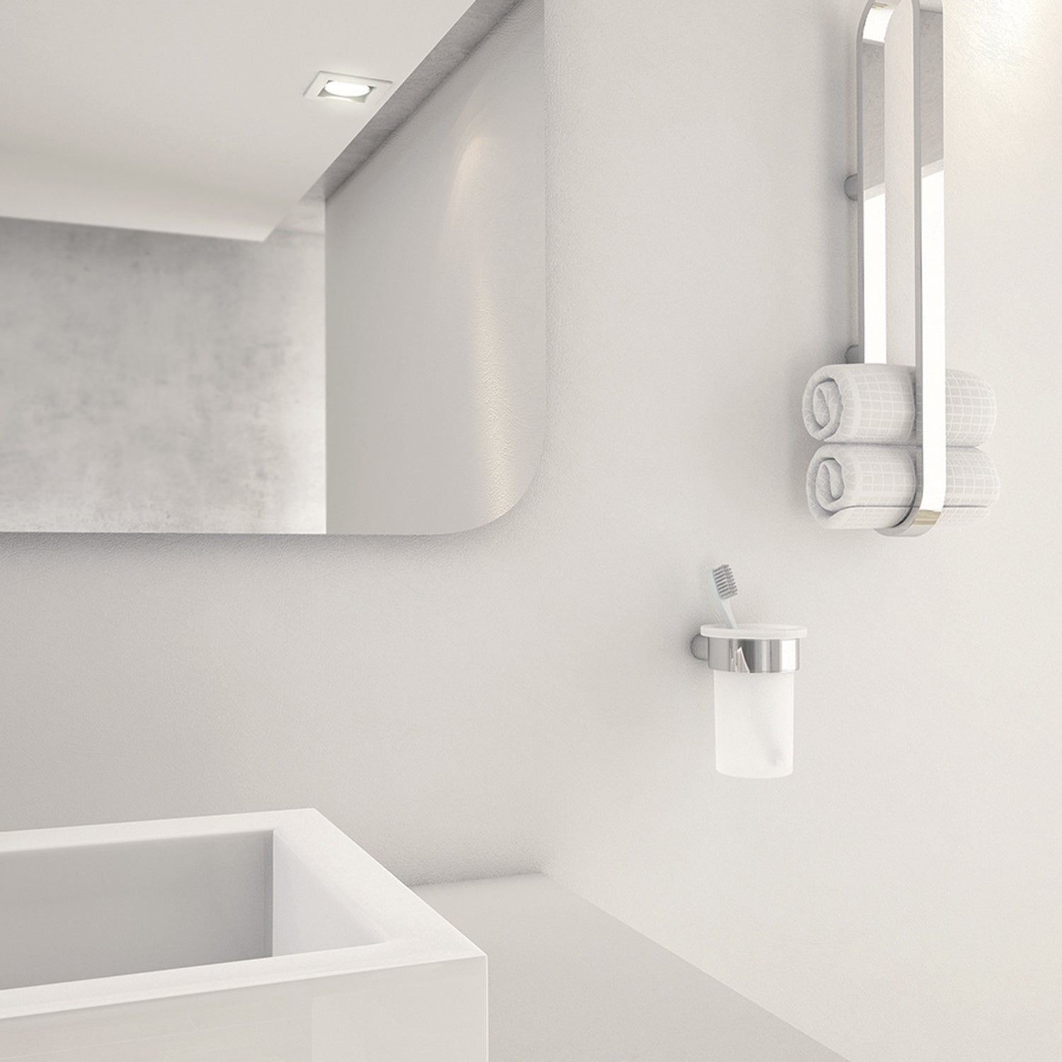  Portaspazzolini a parete Gedy serie Azzorre - Cromato