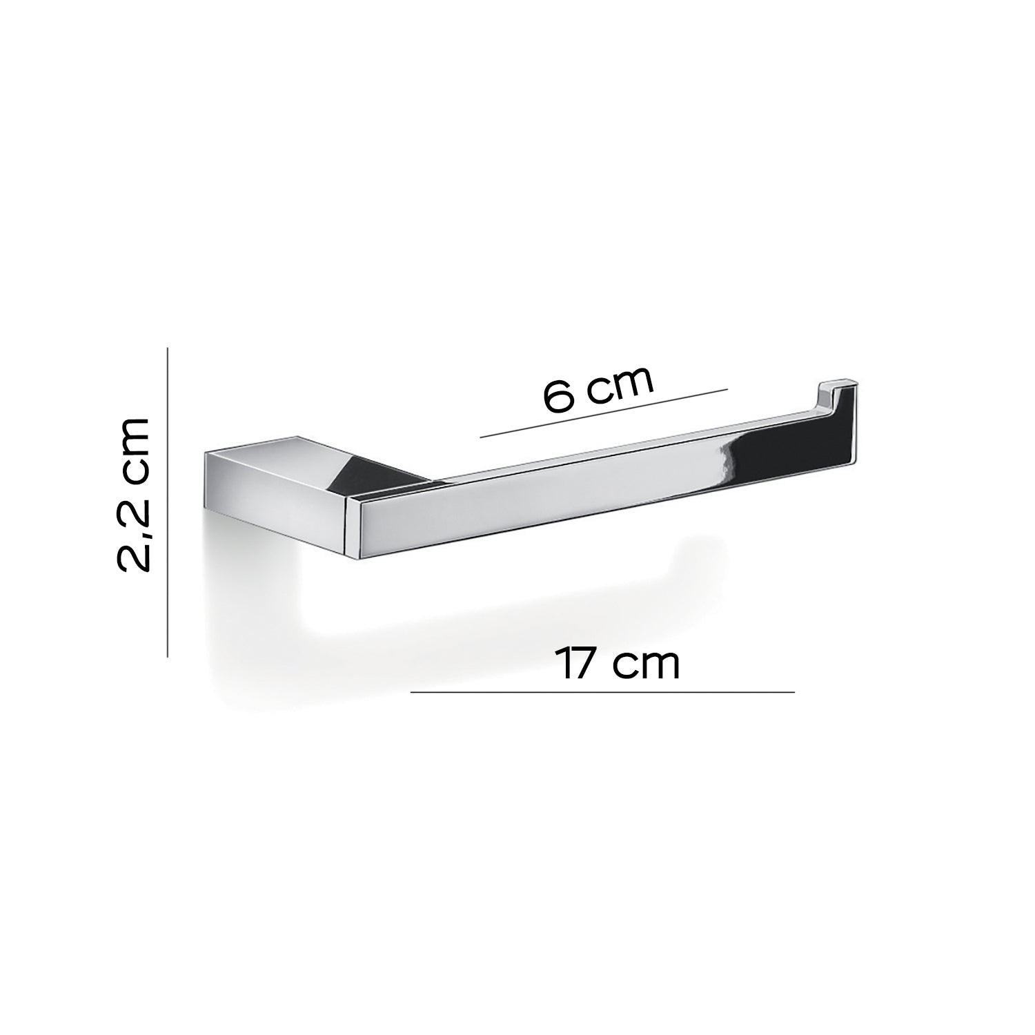  Portarotolo in Ottone e Cromall Gedy serie Lanzarote - Cromato