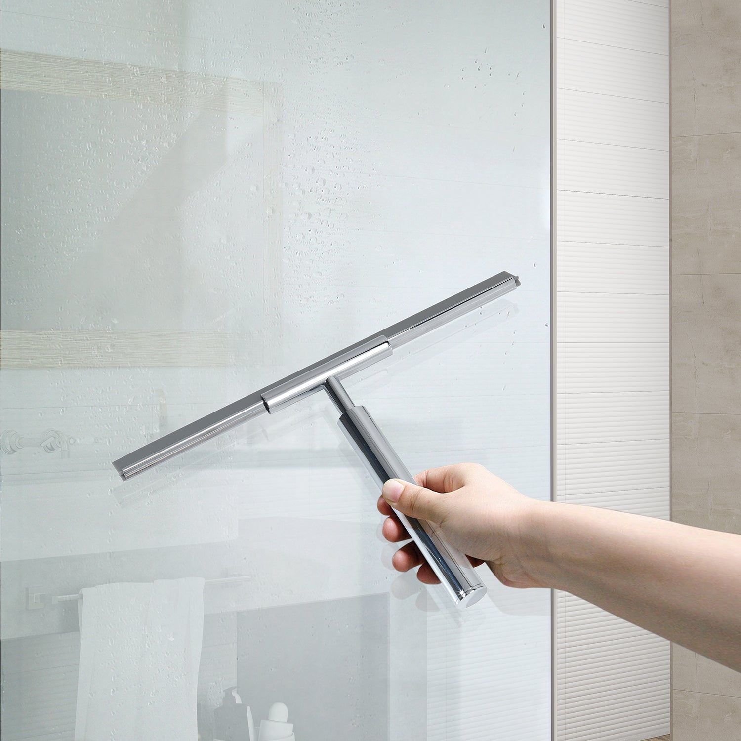  Set tergivetro e gancio modello Thor di Gedy - Cromato by CeramicStore | Lo specialista del tuo bagno