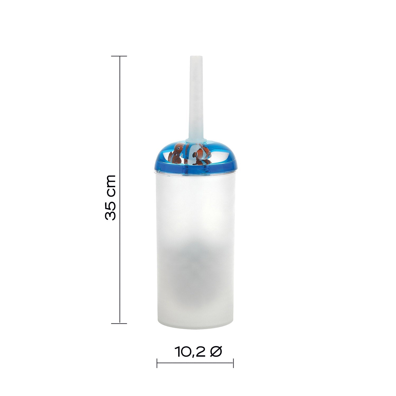  Scopino da appoggio con ciuffo in setole Gedy serie Pyxis - Bianco/Blu by CeramicStore | Lo specialista del tuo bagno