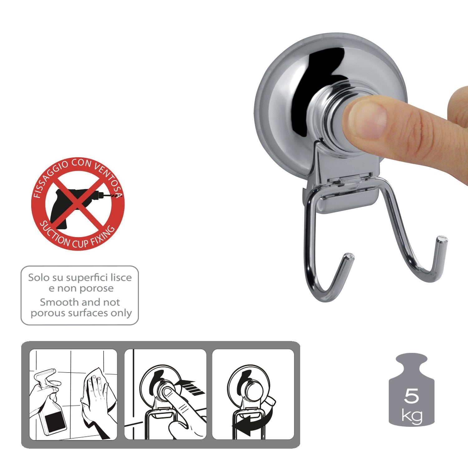  Appendiabiti di Gedy serie Hot - Cromato by CeramicStore | Lo specialista del tuo bagno