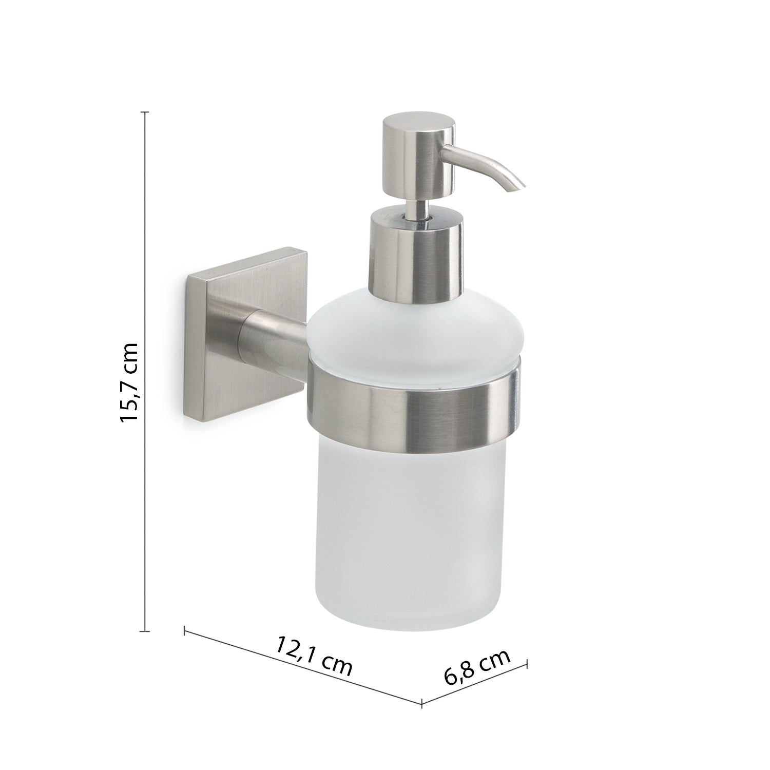  Dosasapone con erogatore in Cromall Gedy serie Fuji - Spazzolato by CeramicStore | Lo specialista del tuo bagno