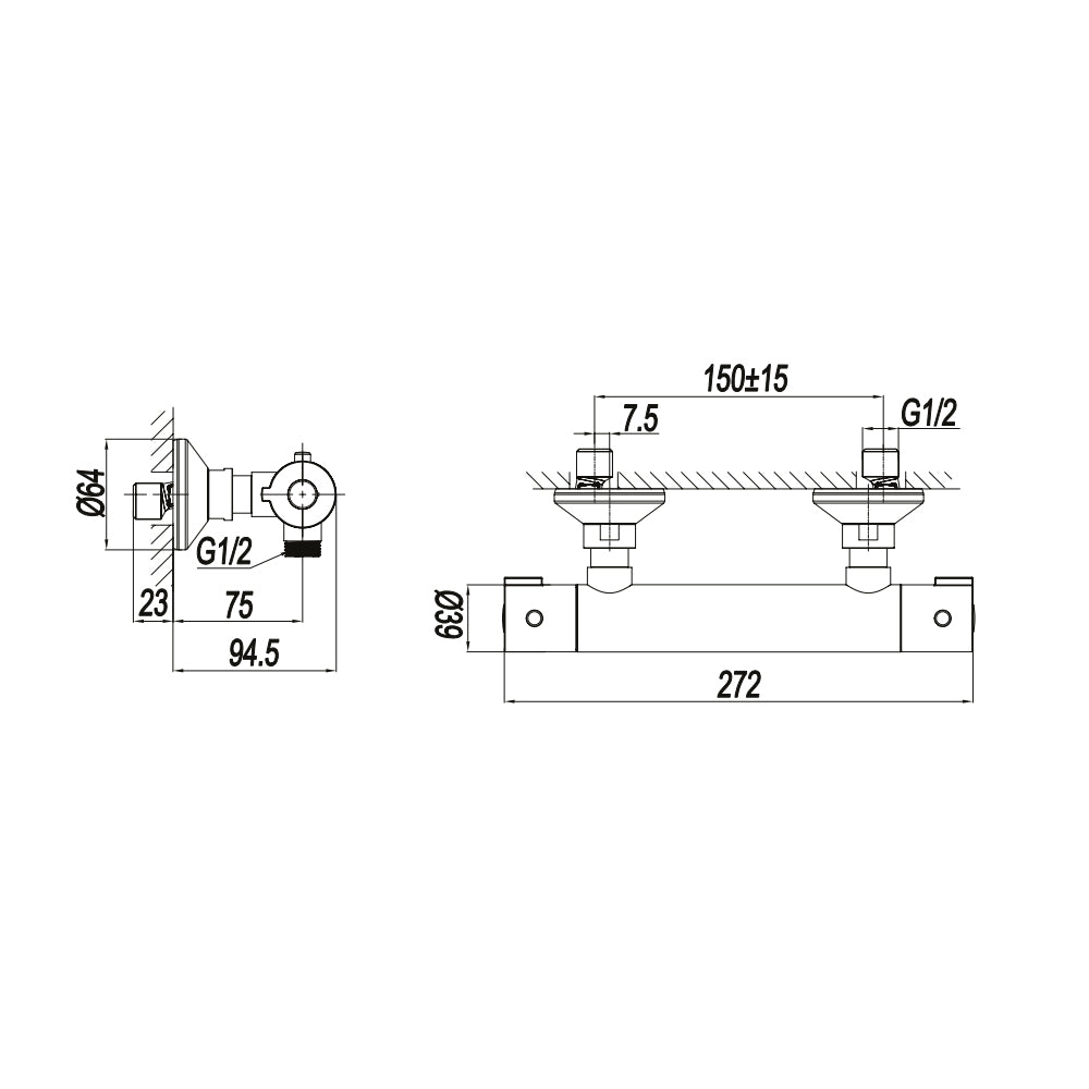 Miscelatore doccia esterno Rubiflux serie Zea – Cromo 4