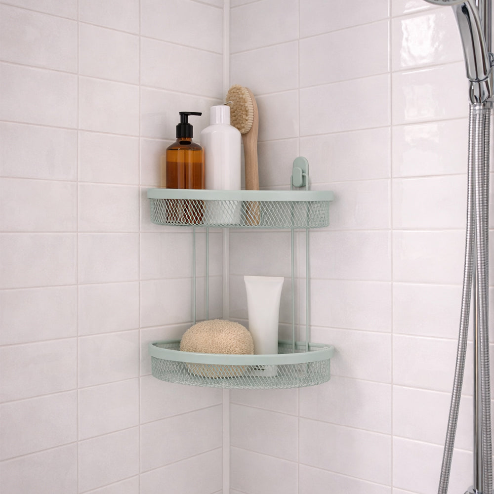 Portaoggetti doccia in acciaio BathCore serie Tiki - varie finiture