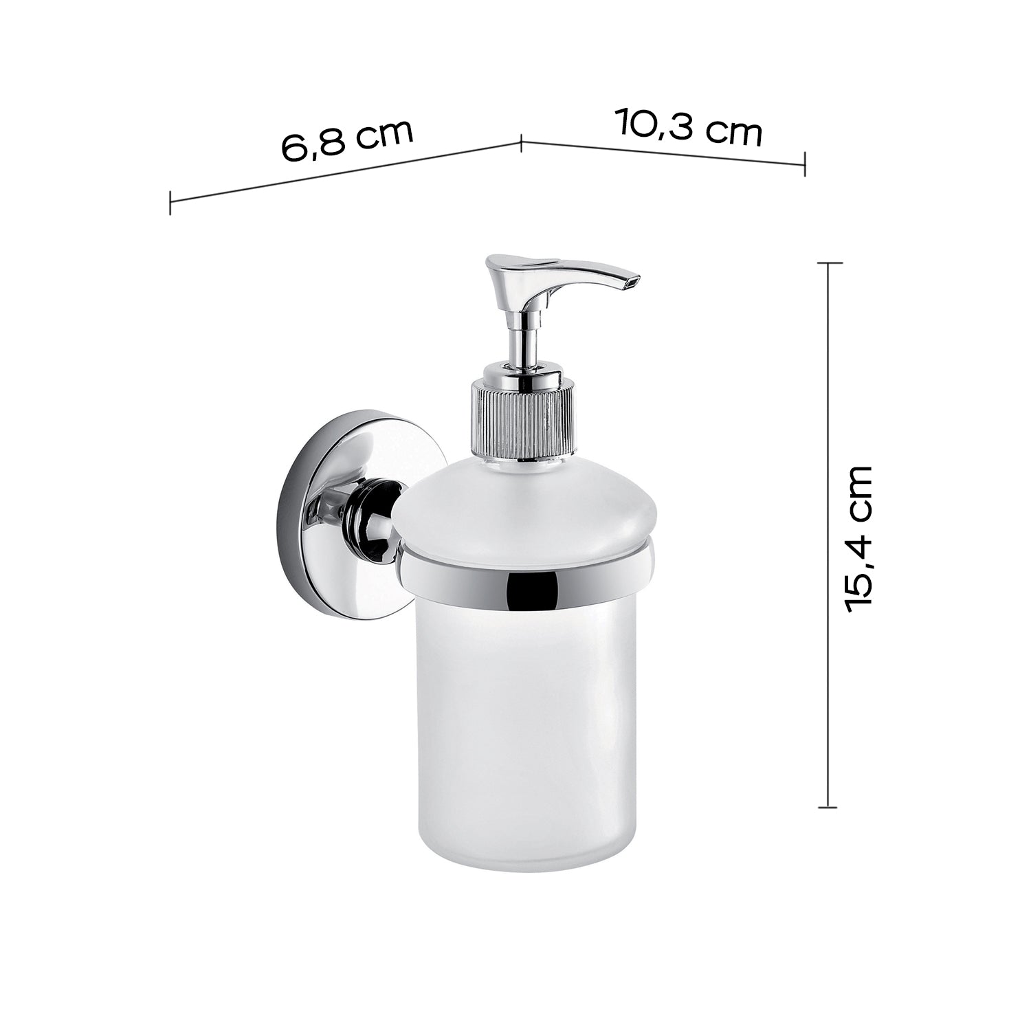  Dispenser sapone in Acciaio Inox e Cromall Gedy serie Felce - Cromato by CeramicStore | Lo specialista del tuo bagno
