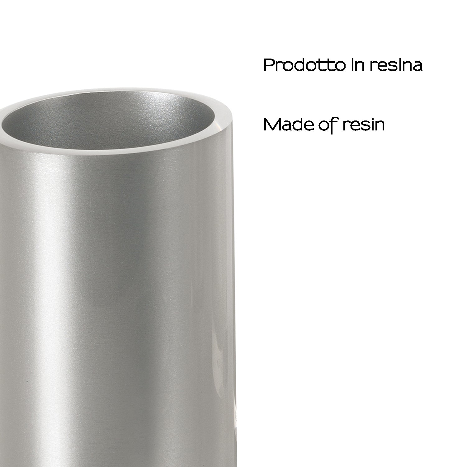  Portaspazzolini da appoggio Gedy serie Vega - Argento