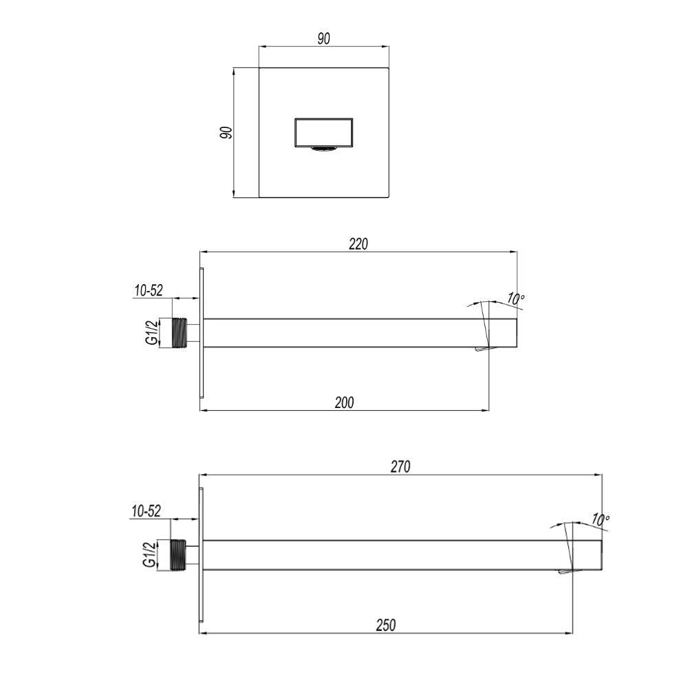 Miscelatore lavabo a muro personalizzabile RubiFlux serie Sculpt - varie finiture 4