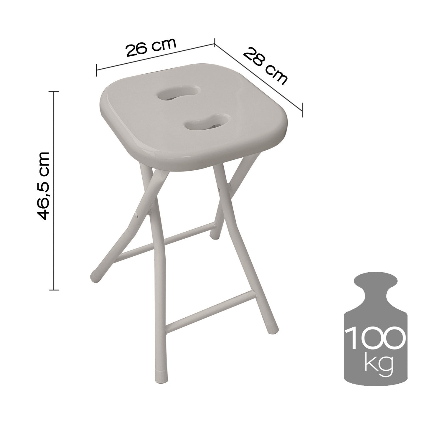  Sgabello richiudibile Gedy - Tortora chiaro