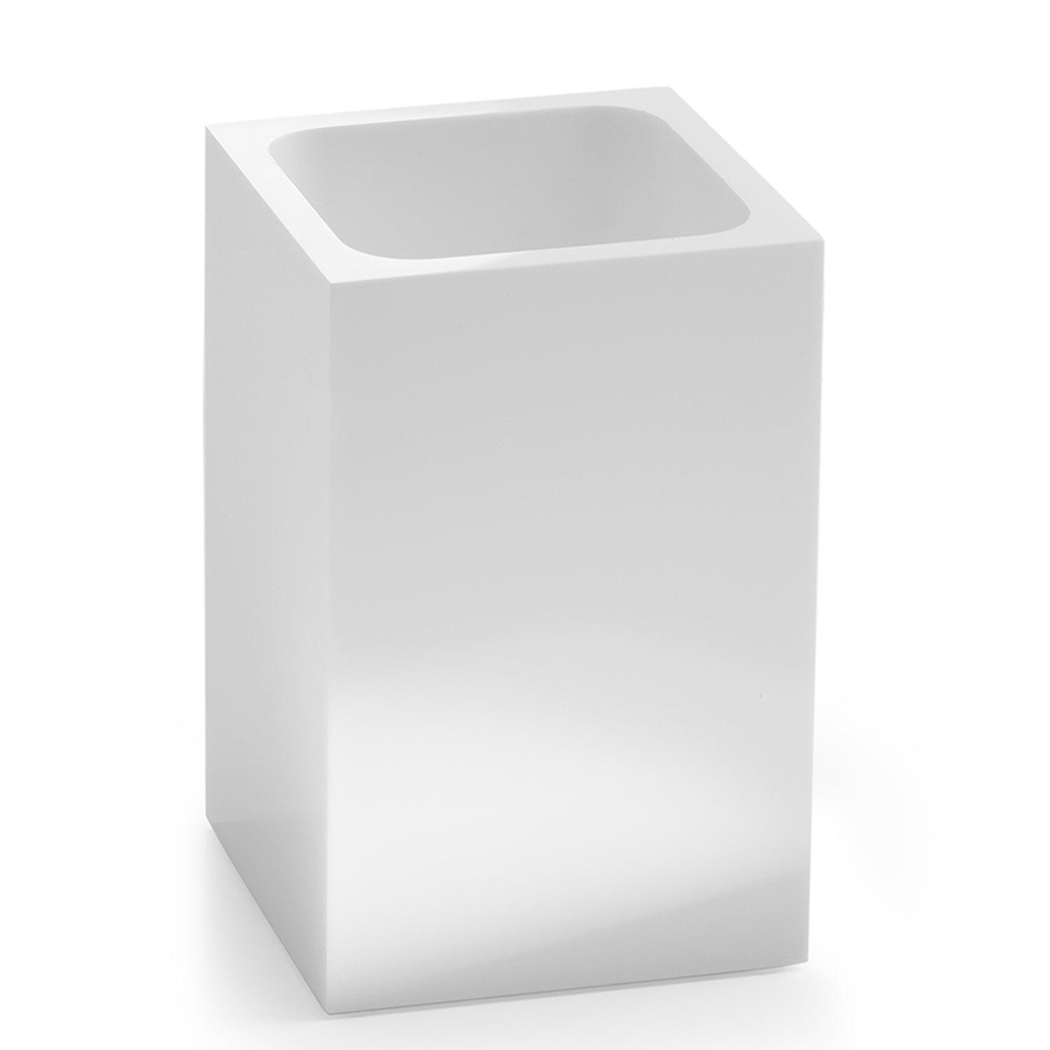 Portaspazzolini in resina e sabbia Gedy serie Sofia - Bianco