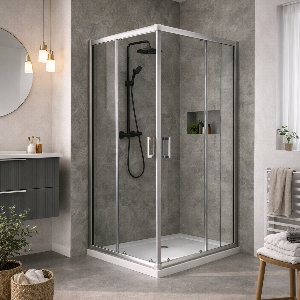 Box doccia angolare DocciaGo Ego 2.0 con porte scorrevoli