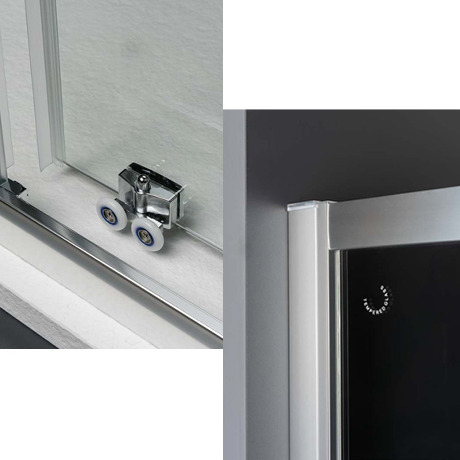 Box doccia semicircolare cm 80x80 modello Loop con cristallo opaco 6 mm textured anticalcare Smart Clean 3