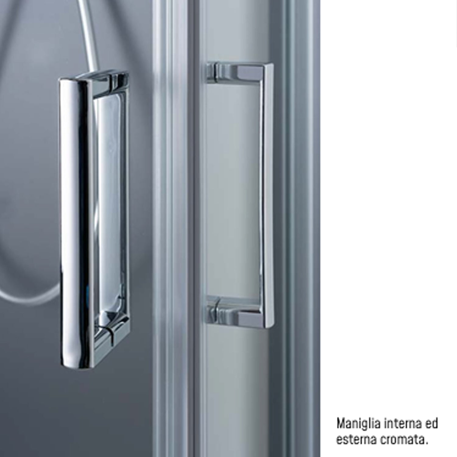  Box doccia semicircolare cm 80x80 modello Loop con cristallo opaco 6 mm textured anticalcare Smart Clean by CeramicStore | Lo specialista del tuo bagno