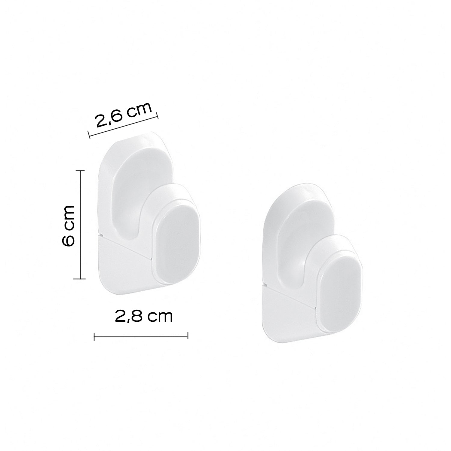  Appendiabiti 2 pezzi di Gedy serie Junior - Bianco by CeramicStore | Lo specialista del tuo bagno