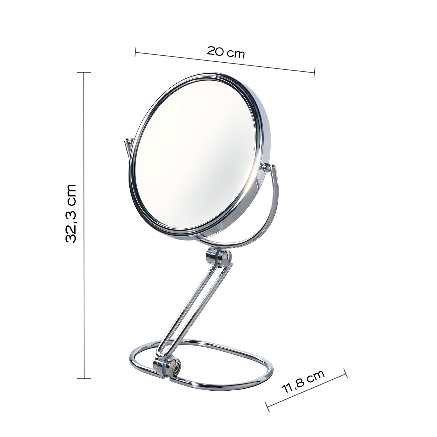  Specchio ingranditore 5X da appoggio - Cromato by CeramicStore | Lo specialista del tuo bagno