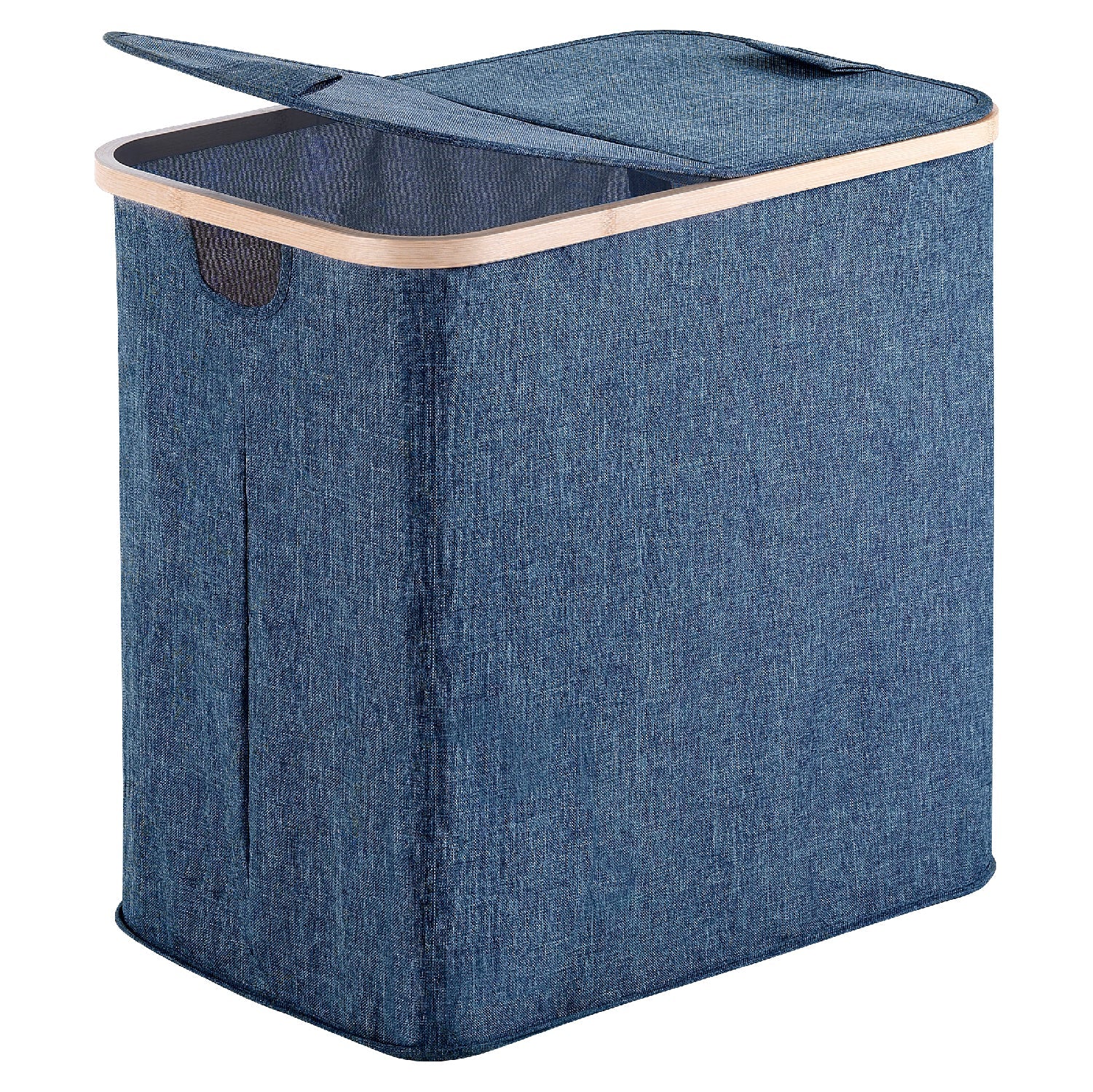  Portabiancheria modello Yoshi 87 litri di colore blu in bambu' e poliestere by CeramicStore | Lo specialista del tuo bagno