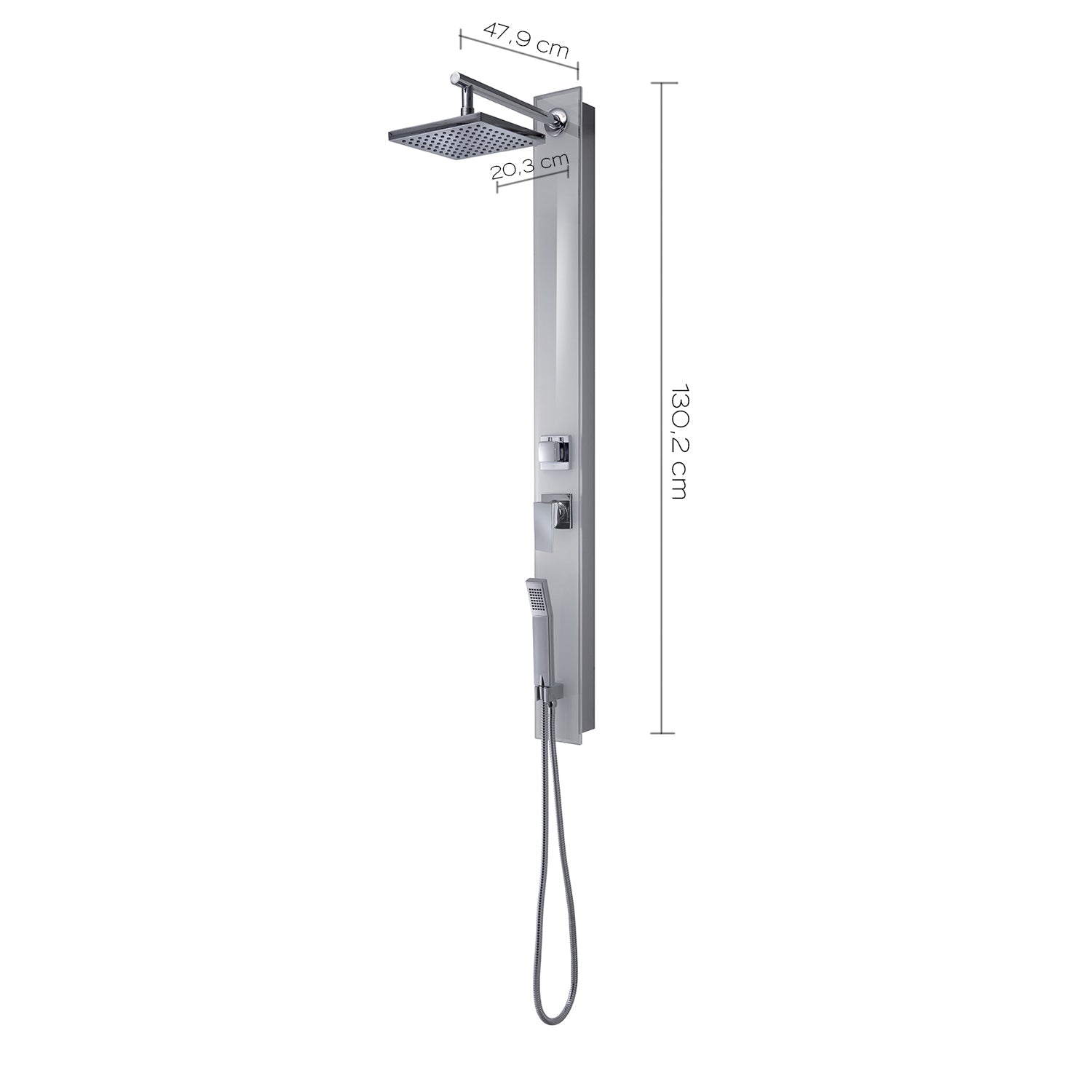  Pannello doccia completo in vetro temperato modello Style 00 di Gedy - Argento by CeramicStore | Lo specialista del tuo bagno