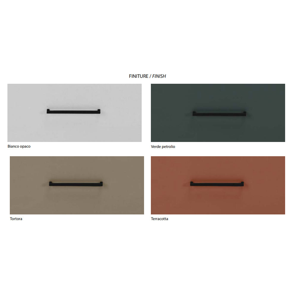 Mobile bagno sospeso Venere 80 cm con lavabo da appoggio e specchio - varie finiture 8