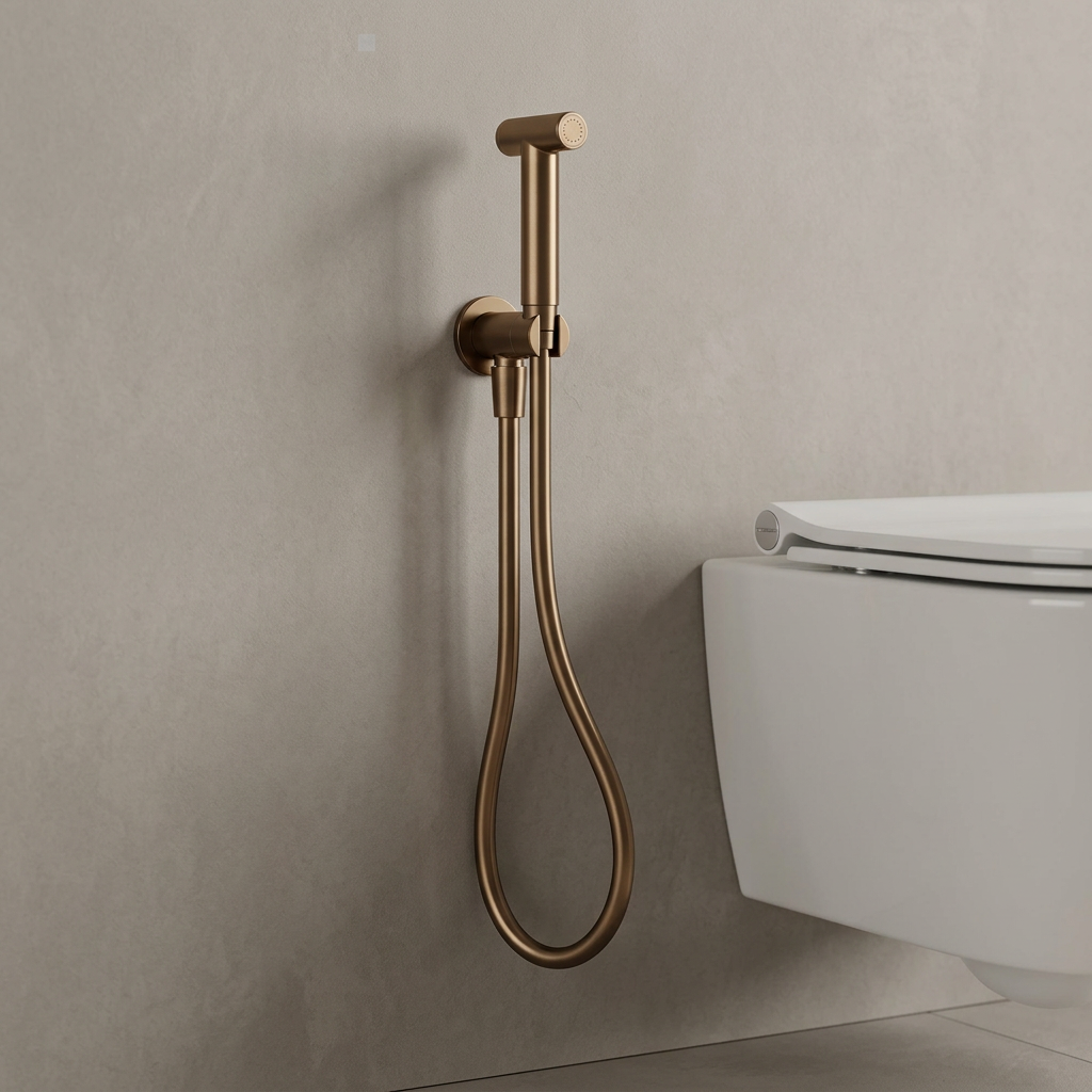 Idroscopino con pulsante in acciaio 316L BathCore – cromo satinato, bronzo o gun metal 2
