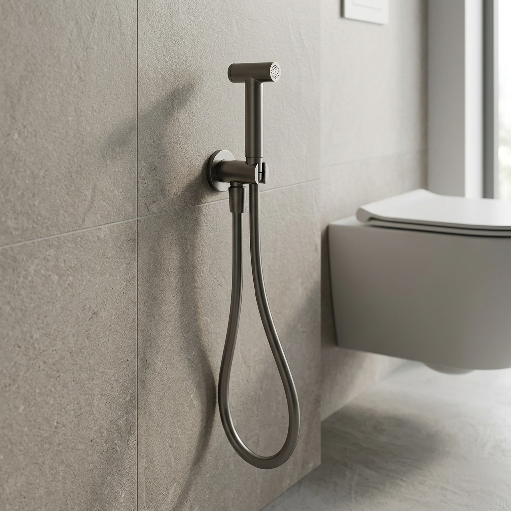 Idroscopino con pulsante in acciaio 316L BathCore – cromo satinato, bronzo o gun metal