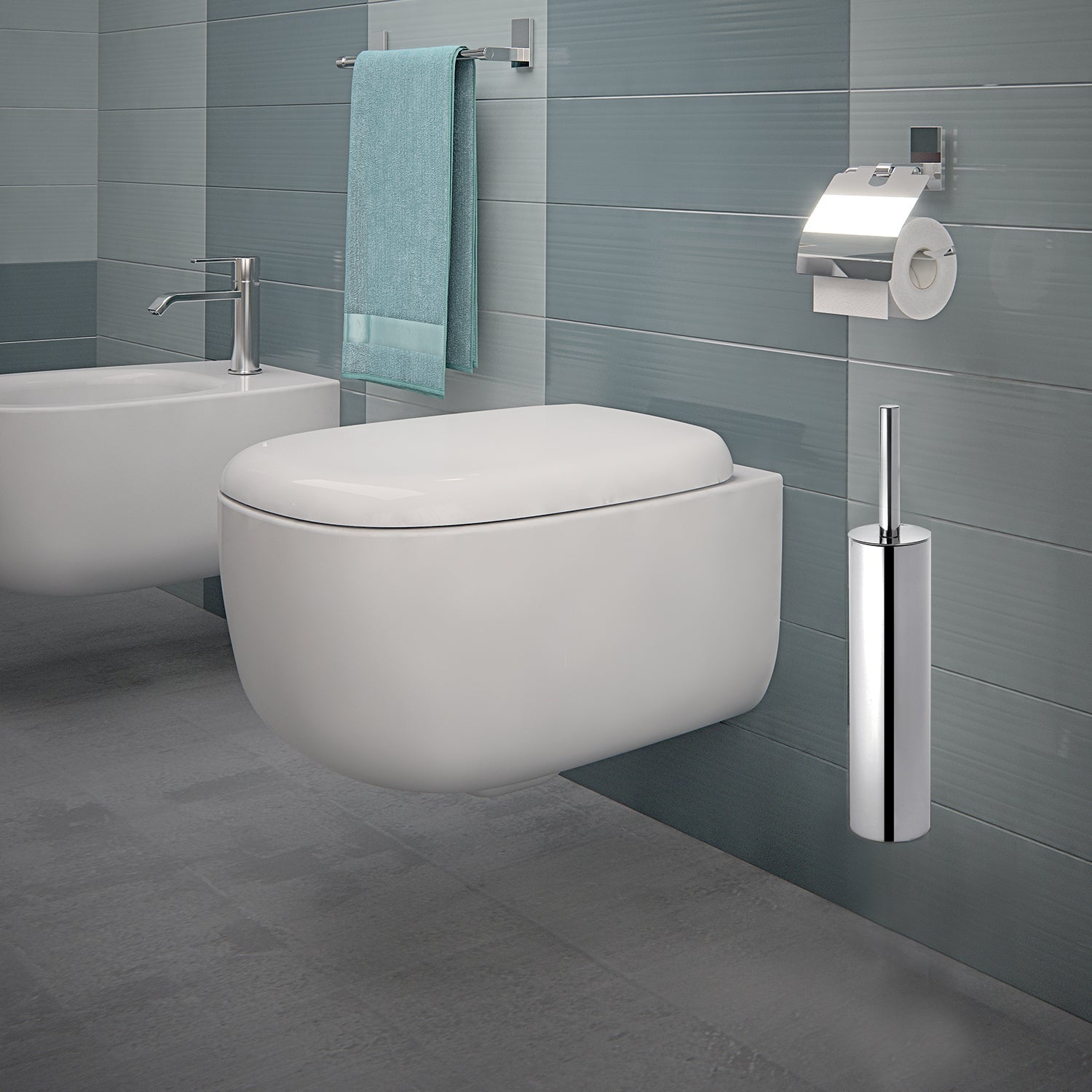  Scopino a parete di Gedy serie Edera Plus - Cromato by CeramicStore | Lo specialista del tuo bagno