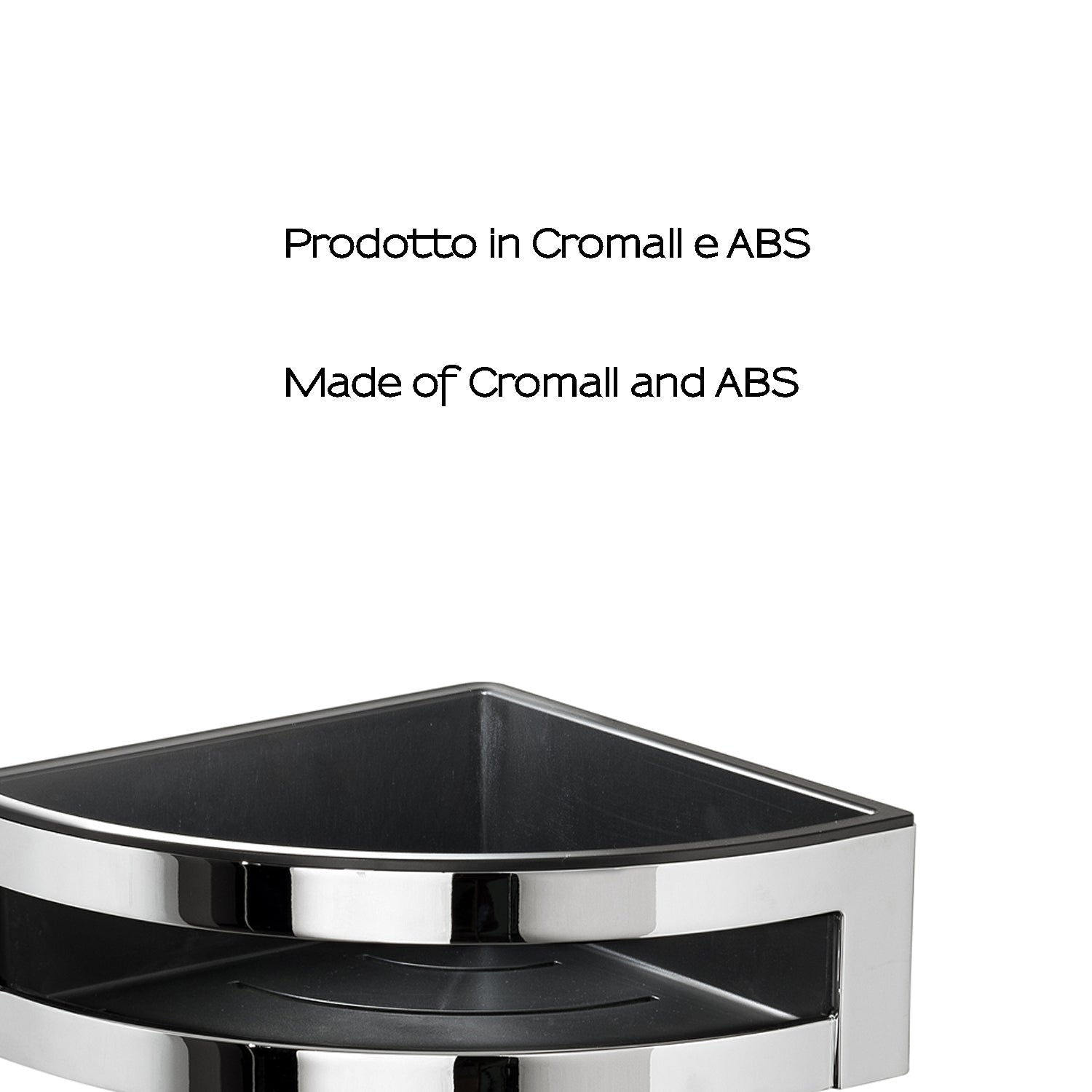  Portaoggetti doccia angolare modello Zante di Gedy - Cromato/Nero by CeramicStore | Lo specialista del tuo bagno