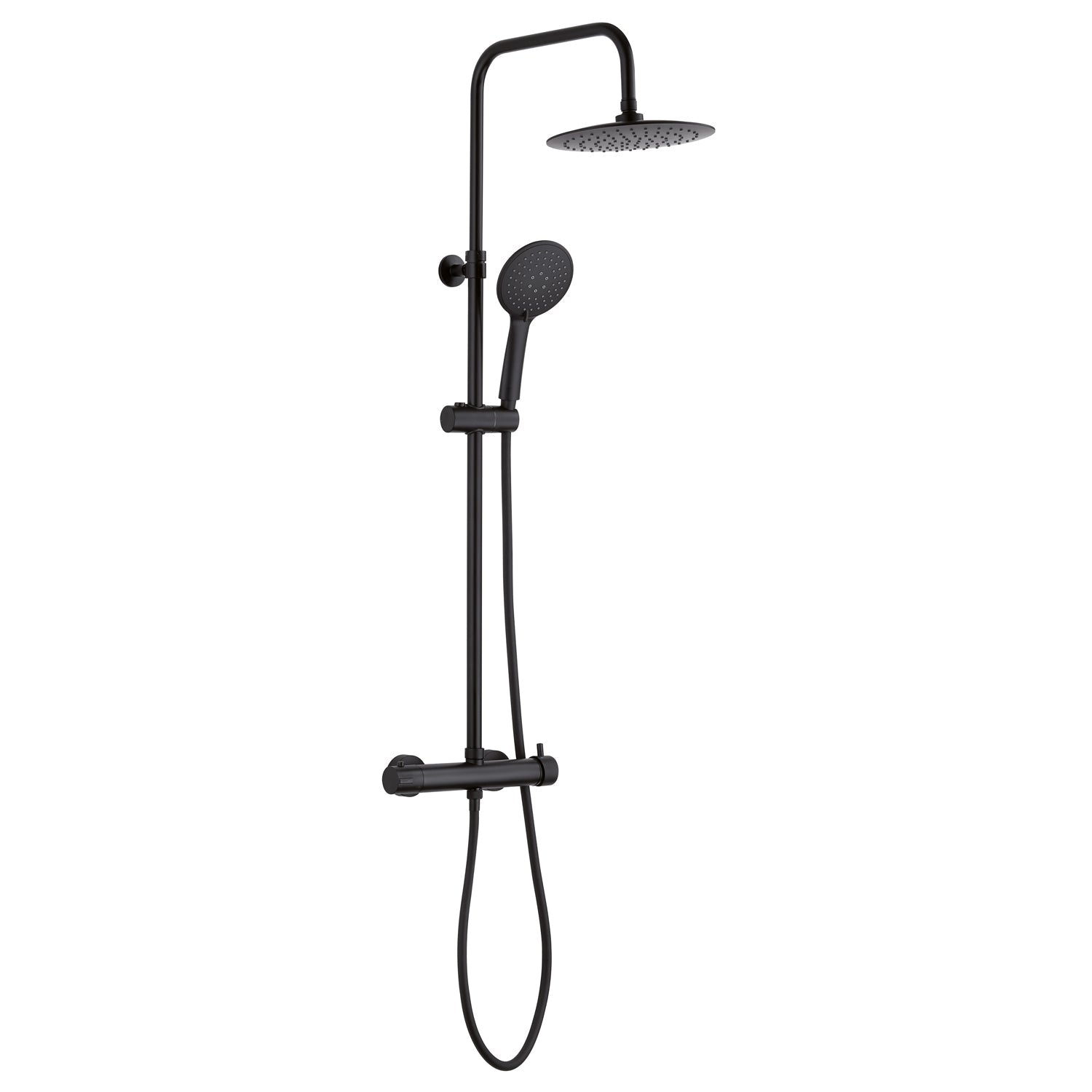 Colonna doccia con miscelatore manuale e soffione 1 getto modello Star Plus 01 di Gedy - Nero Matt by CeramicStore | Lo specialista del tuo bagno