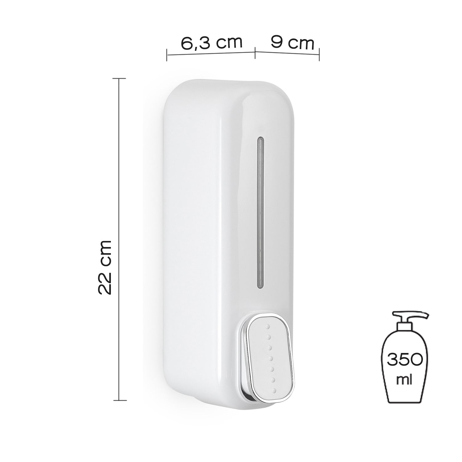  Distributore sapone/gel igienizzante di Gedy modello Mullet da 350 ml - Bianco by CeramicStore | Lo specialista del tuo bagno