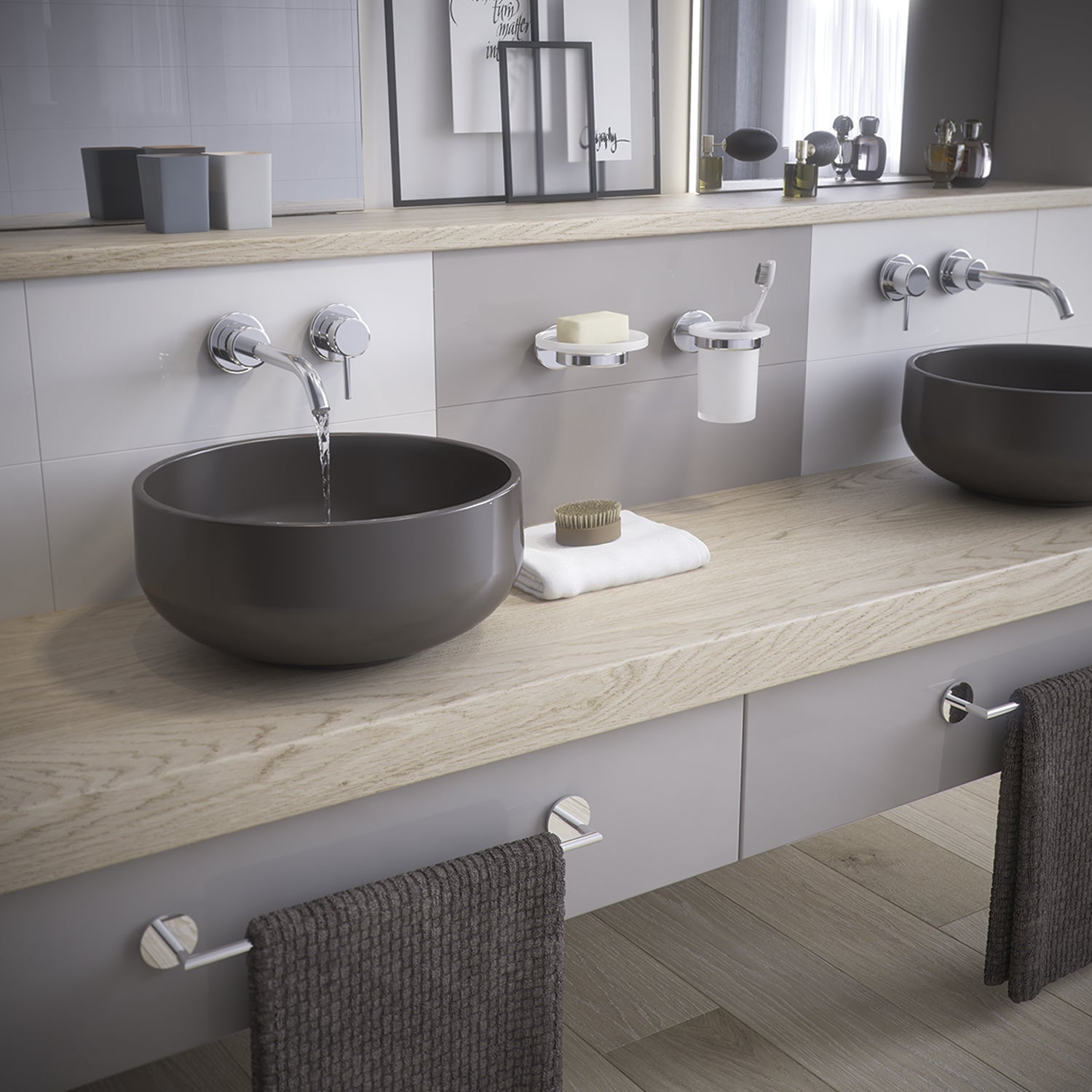  Portasalviette a muro 36 cm Gedy serie Gea - Cromato by CeramicStore | Lo specialista del tuo bagno