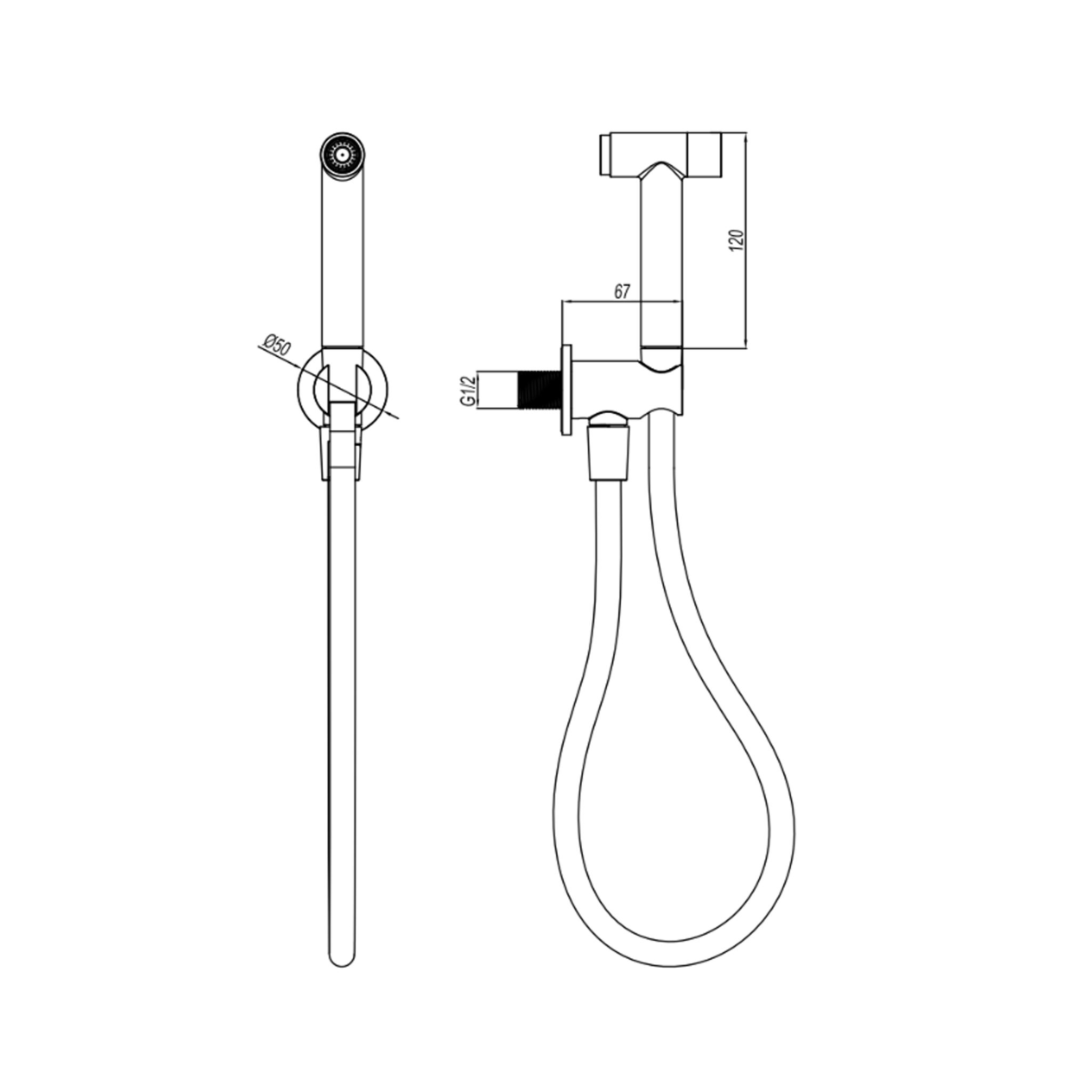 Idroscopino con pulsante in acciaio 316L BathCore – cromo satinato, bronzo o gun metal 4