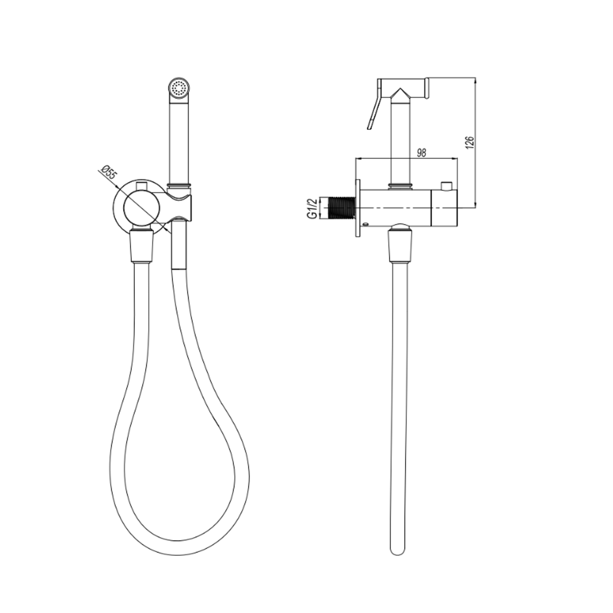 Idroscopino in ottone BathCore con comando diretto - finiture moderne 9