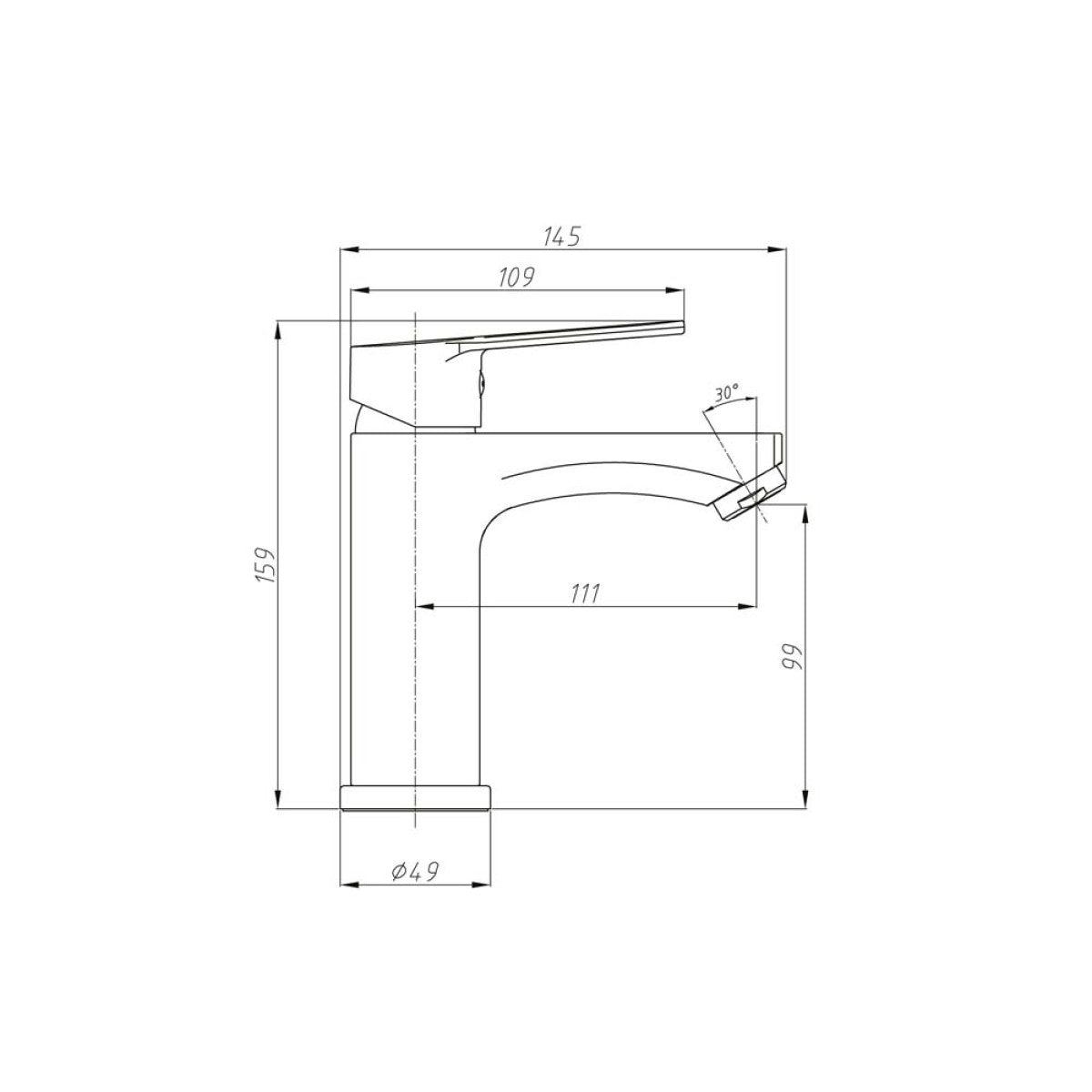 Miscelatore lavabo Gard monocomando cromato con piletta clic-clac 4