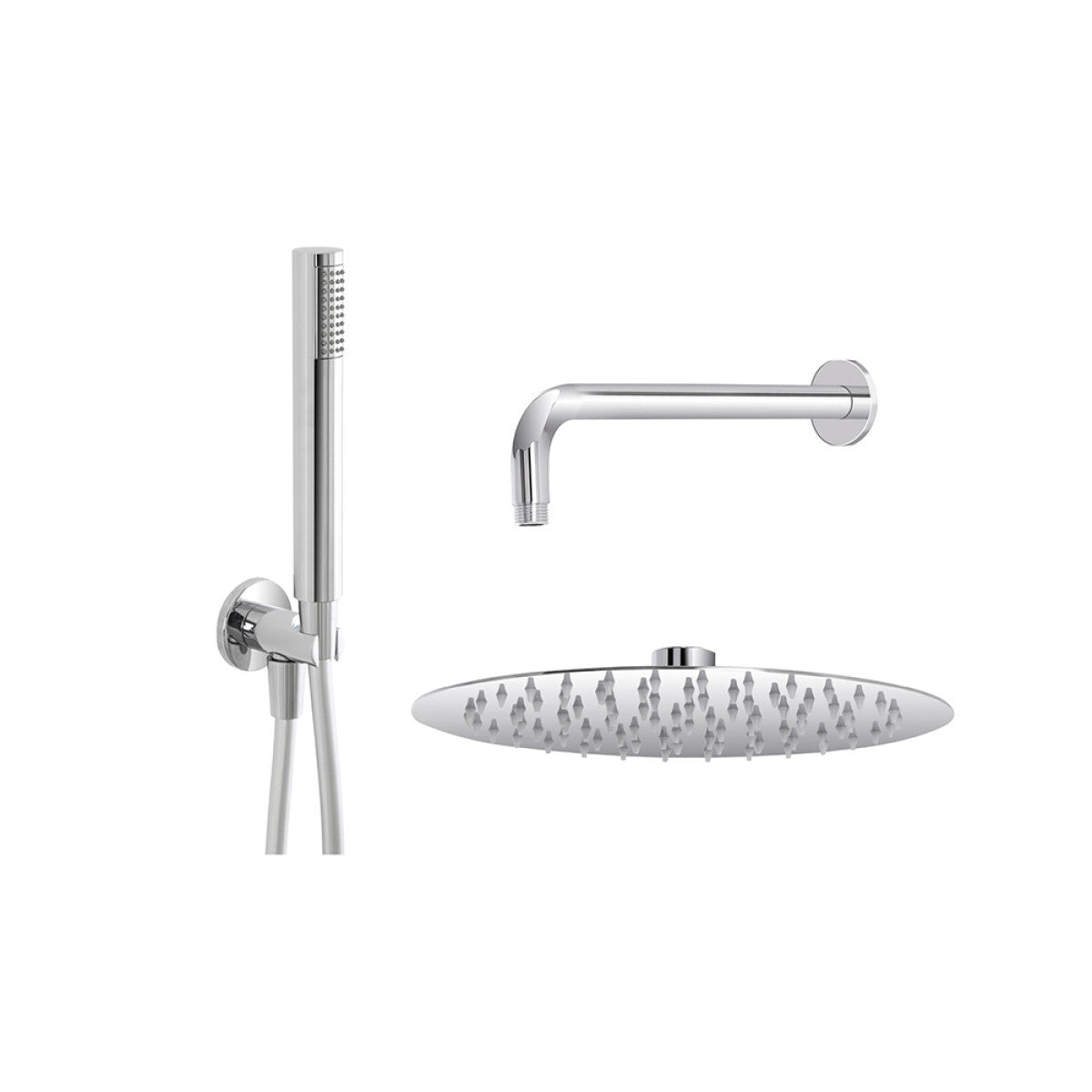 Set doccia completo con soffione tondo Ø 20 cm Rubiflux