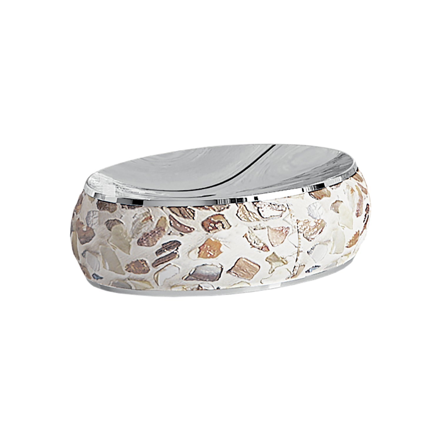 Portasapone in ceramica e madreperla Gedy serie Marina - Crema